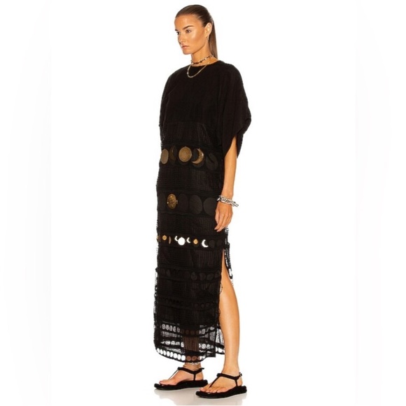 Loewe x Paula Ibiza Moon-Pendant Embroidered Maxi Dress - Picture 3 of 16